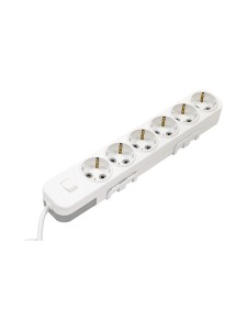 EL-BI,Myra,удлинитель 6гн2м с/з с выкл. белый,527-010202-612