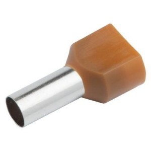 Наконечник-гильза General НШВИ(2) GNGI-E2-2x1,5-8 Коричневый, 100 штук.