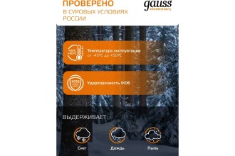 Прожектор светодиодный Gauss Elementary G2 20W 1790lm IP65 3000К черный