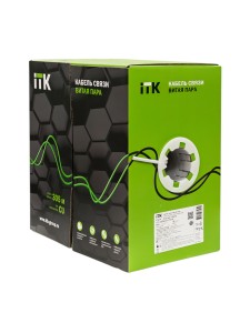 ITK Витая пара F/UTP кат.5E 4х2х0,52 solid PVC серый (305м) РФ/Т