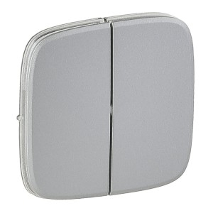 Valena Allure - Лицевая панель для двухклавишного выключателя, алюминий