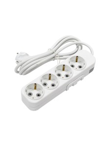 EL-BI,Myra,удлинитель 4гн2м с/з белый,527-010202-411