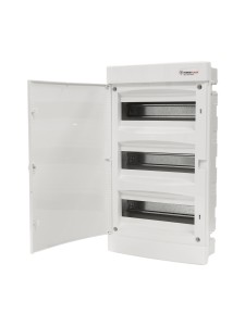 U36CW IT, Щит встраиваемый мультимедийный, 3 ряда, белая дверца, IP40