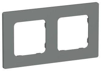 FLITE Рамка 2-местная РУ-2-К-ФлМА мокрый асфальт IEK