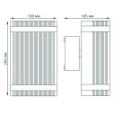 Светильник садово-парковый Gauss Enigma настенный архитектурный, 2xGU10, 100*105*245mm, 170-240V / 50Hz, 2xMax.50W, IP54 (1/12)