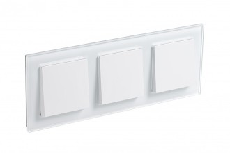 ATLASDESIGN NATURE 3-постовая РАМКА, ОРГАНИЧЕСКОЕ СТЕКЛО БЕЛЫЙ