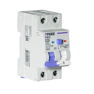 FMO-EM-1P+N 20A 30mA 10kA тип A, х-ка C, 2M Дифавтомат
