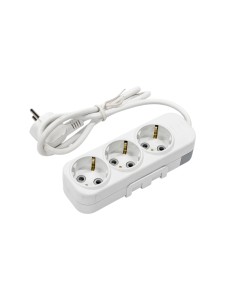 EL-BI,Myra,удлинитель 3гн1м с/з белый,527-010201-311