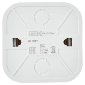 GLORY Розетка для открытой установки компьютерная RJ45 кат.5E РК10-ХБм белый матовый IEK