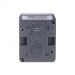 ATLASDESIGN PROFI IP54 О/У 1-клавишный ВЫКЛЮЧАТЕЛЬ с подсветкой, сх.1а, 10АХ, АНТРАЦИТ