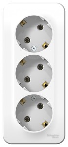 BLANCA О/У РОЗЕТКА 3-я с заземлением без шторок, ИЗОЛ.ПЛ., 16А, 250В, БЕЛЫЙ