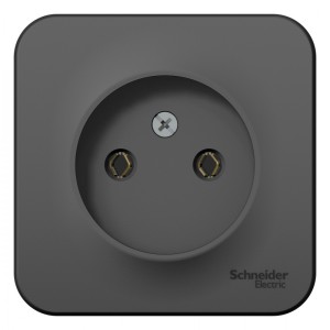 BLANCA О/У РОЗЕТКА без заземления без шторок, ИЗОЛ.ПЛ., 16А, 250В, АНТРАЦИТ