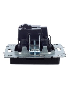 BRITE Розетка 1-местная с заземлением с защитными шторками 16А РС14-1-0-БрЧ черный IEK