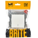 BRITE Выключатель 1-клавишный с индикацией 10А ВС10-1-1-БрБ белый IEK