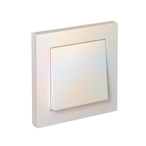 ATLASDESIGN 1-клавишный ВЫКЛЮЧАТЕЛЬ, сх.1, 10АХ, в сборе, быстрозажим. клем., ЖЕМЧУГ