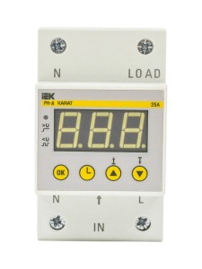 Реле напряжения РН-д однофазное 54мм 25А IEK
