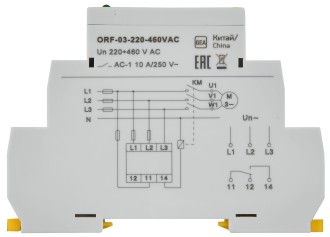 Реле контроля фаз ORF-03 трехфазное 220-460В AC IEK