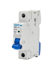 Автоматический выключатель NB1-63 1P 10A 6kA х-ка C (DB) (R)