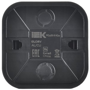 GLORY Розетка 1-местная для открытой установки с заземлением с защитными шторками 16А РСш20-3-ХСм сталь матовый IEK