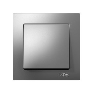 ATLASDESIGN 1-клавишный ВЫКЛЮЧАТЕЛЬ, сх.1, 10АХ, в сборе, быстрозажим. клем., СТАЛЬ