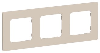 FLITE Рамка 3-местная РУ-3-К-ФлЛ льняной IEK