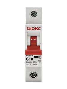 Автоматический выключатель YON max типа MD63N, 6кА, 1 полюс, хар-ка C, 10А DKC