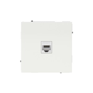 Компьютерная розетка RJ-45 без шторки, кат.5е одинарная, KANT, белый песок DKC