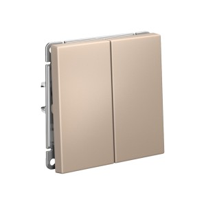 ARTGALLERY 2-клавишный ВЫКЛЮЧАТЕЛЬ, сх.5, 10АХ, механизм, ПЕСОЧНЫЙ