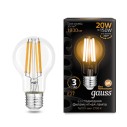 Лампа Gauss Filament А60 20W 1800lm 2700К Е27 LED