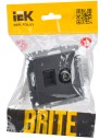 BRITE Розетка двойная TV+RJ45 кат.5E РТВ/РК12-БрГ графит IEK