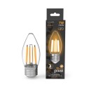 Лампа Gauss Filament Свеча 7W 550lm 2700К Е27 LED 1/10/50