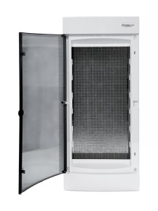 N48C IT, Щит навесной мультимедийный, 4 ряда, прозрач. дверца, IP40
