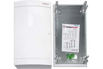 N48CW IT, Щит навесной мультимедийный, 4 ряда, белая дверца, IP40