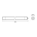 Светильник светодиодный Gauss IP65 590*29*29мм 12Вт 1250lm 4000К COMPACT линейный матовый 1/30