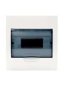 Корпус пластиковый ЩРВ-П-8 черн. прозр. дверь IP41 GENERICA