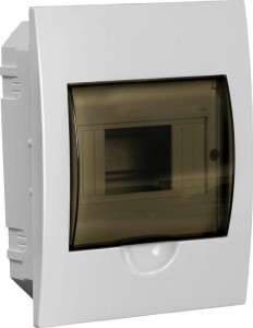 Корпус пластиковый ЩРВ-П-6 черн. прозр. дверь IP41 GENERICA