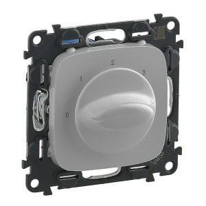 Valena Allure - Выключатель вентилятора 4-х позиционный, до 2.5кВт, алюминий (инд. упаковка)