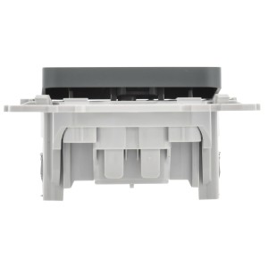 FLITE Выключатель 1-клавишный 10А ВС11-1-0-ФлМА мокрый асфальт IEK