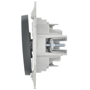 FLITE Выключатель 1-клавишный 10А ВС11-1-0-ФлМА мокрый асфальт IEK