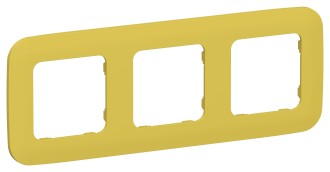 FLITE Рамка 3-местная РУ-3-А-ФлЖК желтый карри IEK