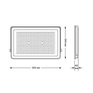 Прожектор Gauss Qplus 300W 36000lm 6500K 175-265V IP65 черный LED 1/2