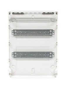 Щит открытой установки 24 места, винтовые клеммы, (377х282х99), IP-40 // Hager - Golf (Прозрачная матовая дверь)