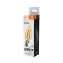 Лампа Gauss Basic Filament Свеча на ветру 3,8W 350lm 2400К Е14 golden LED 1/10/50