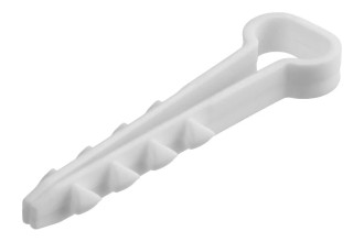 Дюбель-хомут ДХП-8 для плоского кабеля 5-8мм нейлон белый (100шт) TDM.