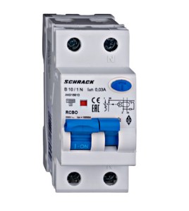 AK 10кА 1P+N B 10A/30mA Дифференциальный автоматический выключатель тип A