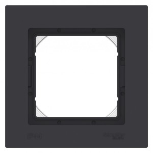 ATLASDESIGN AQUA 1-постовая РАМКА, IP44, КАРБОН