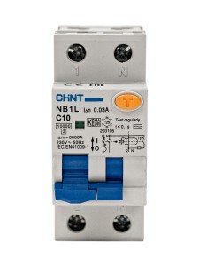 Диф. автомат NB1L 1P+N C10 30mA тип AC 10kA (36mm) (R)
