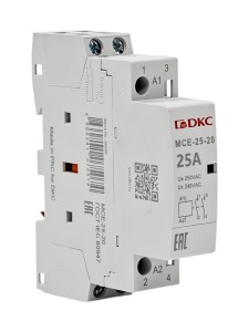 Контактор модульный YON max типа MCE, 2P, 25A, 240В, 2НО DKC
