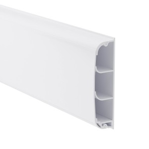 Кабель-канал плинтусного типа 90х25 мм, трехсекционный, с крышкой DKC