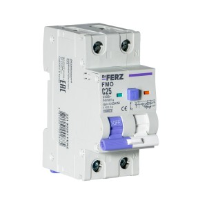 FMO-EM-1P+N 25A 30mA 10kA тип A, х-ка C, 2M Дифавтомат